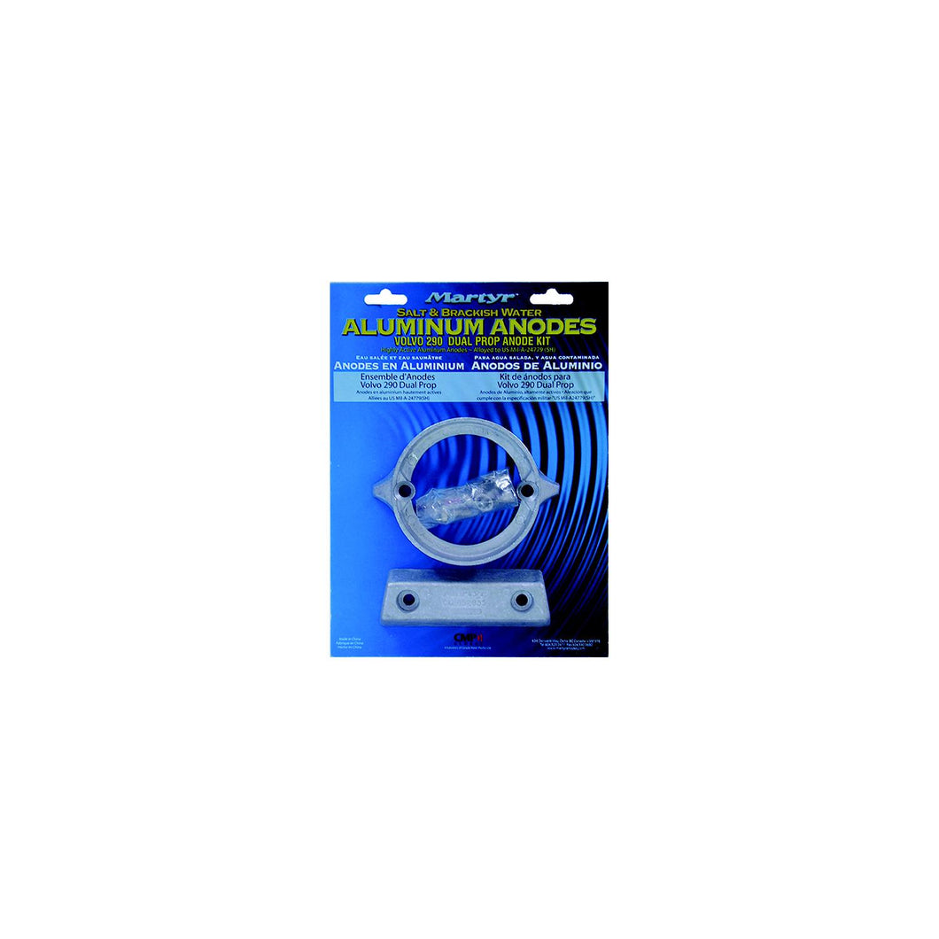 Martyr Aluminum Anode Kit For Volvo Penta 290 Dual Prop Engine (Contains 1-875821, 1-852835 and Fastening Hardware) -Modern Boat Sales & Service