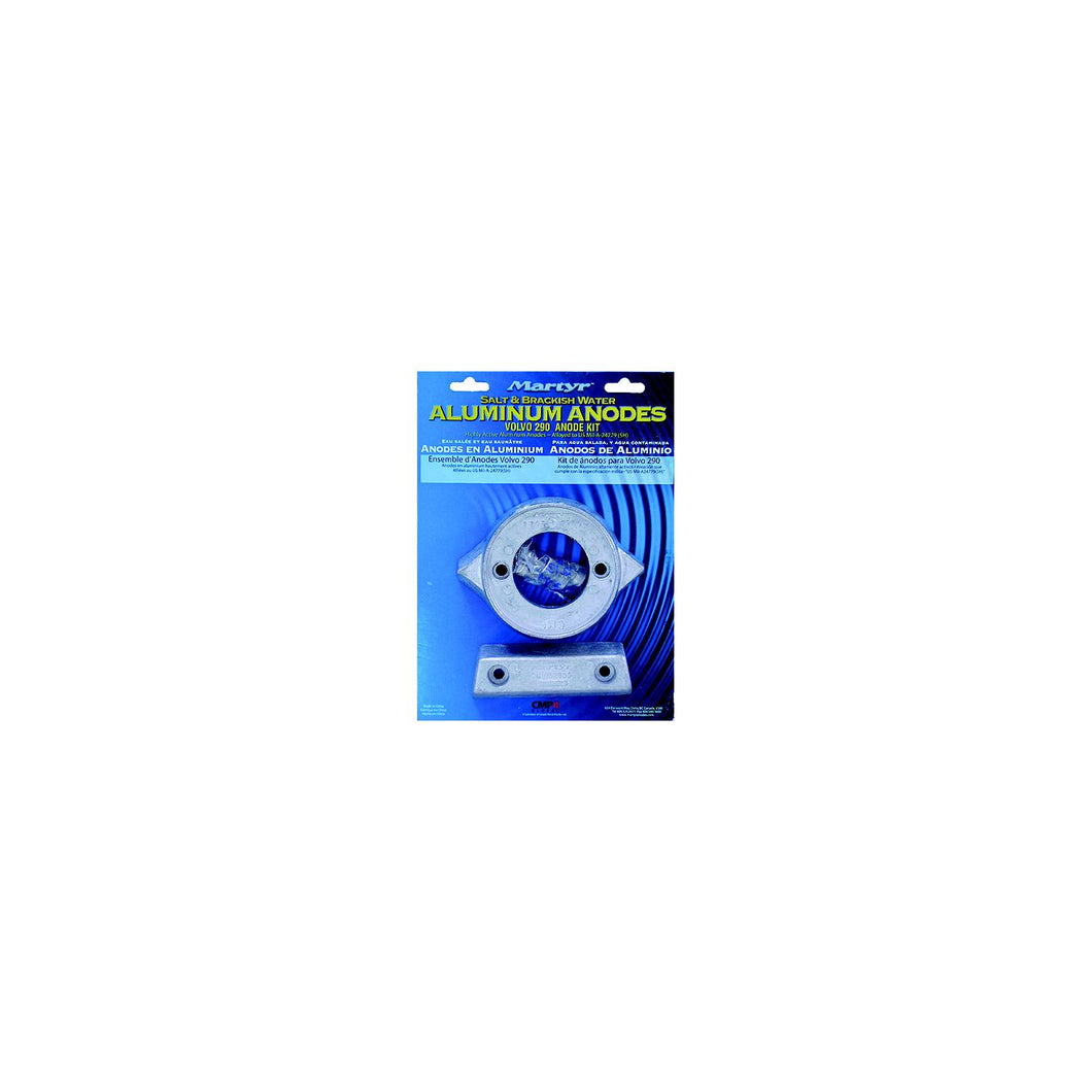 Martyr Aluminum Anode Kit For Volvo Penta 290 Engine (Contains 1-V18, 1-852835 and Fastening Hardware) -Modern Boat Sales & Service