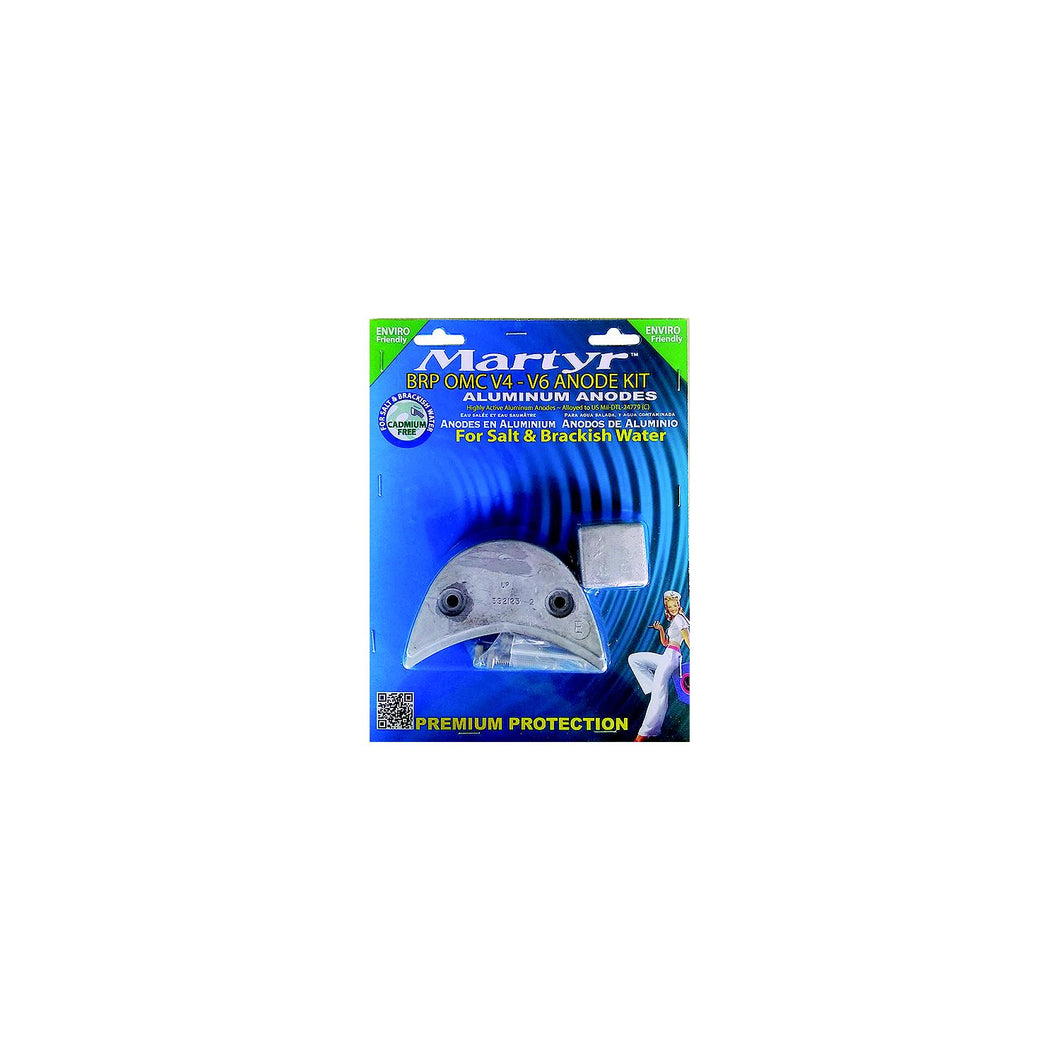 Martyr BRP OMC Johnson/Evinrude V4-V6 HP Anode Kit, Magnesium -Modern Boat Sales & Service