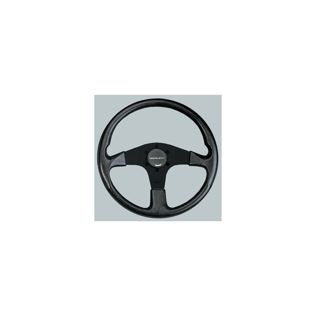 Uflex Corse Steering Wheel, Black PVC Grip w/Black Spokes -Modern Boat Sales & Service