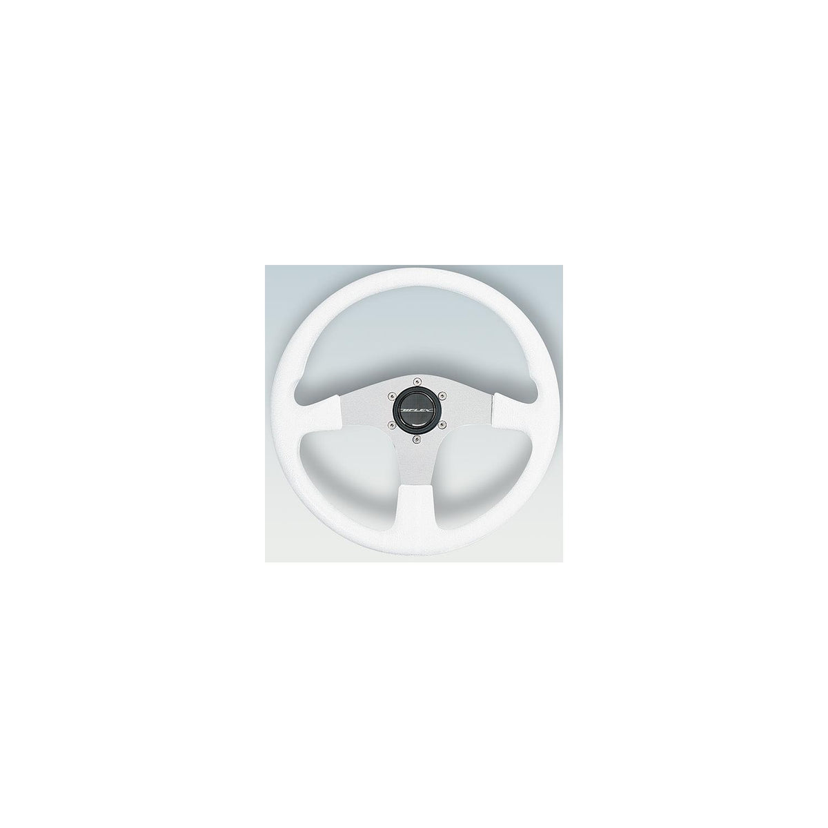 Uflex Corse Steering Wheel, White PVC Grip w/Silver Spokes -Modern Boat Sales & Service