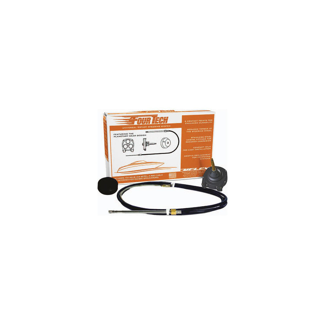 Uflex FOURTECHBLK12 Fourtechâ„¢ Rotary Steering System, 12', Black Cable -Modern Boat Sales & Service