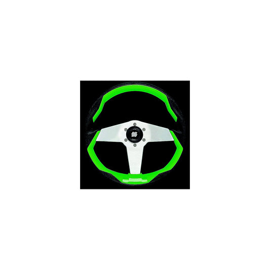 Uflex GRIMANIGS Grimani Steering Wheel, Green w/Silver Spokes -Modern Boat Sales & Service