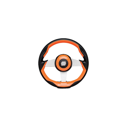 Uflex GRIMANIOS Grimani Steering Wheel, Orange w/Silver Spokes -Modern Boat Sales & Service