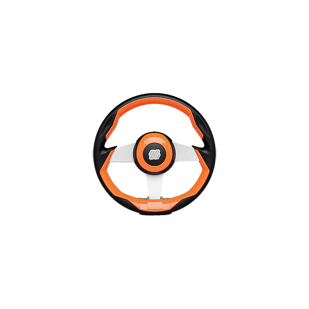 Uflex GRIMANIOS Grimani Steering Wheel, Orange w/Silver Spokes -Modern Boat Sales & Service