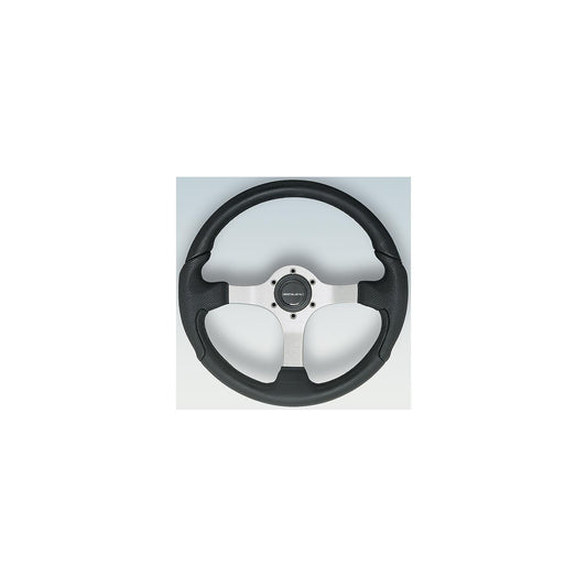 Nisida Steering Wheel, Satin Finish w/Black Grip -Modern Boat Sales & Service