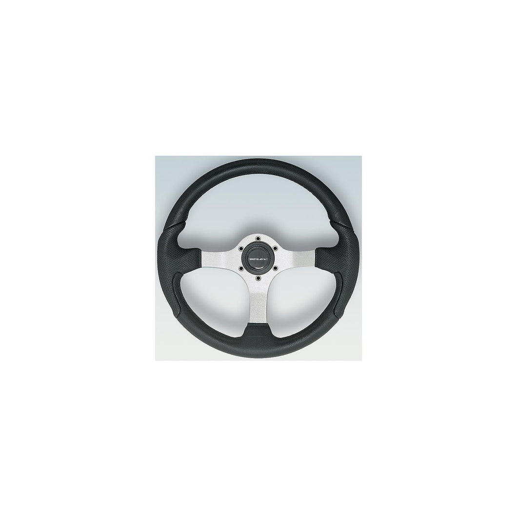 Nisida Steering Wheel, Satin Finish w/Black Grip -Modern Boat Sales & Service