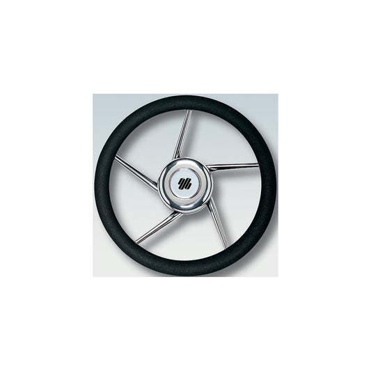 Steering Whl-Black Grip SS 5-Spk -Modern Boat Sales & Service