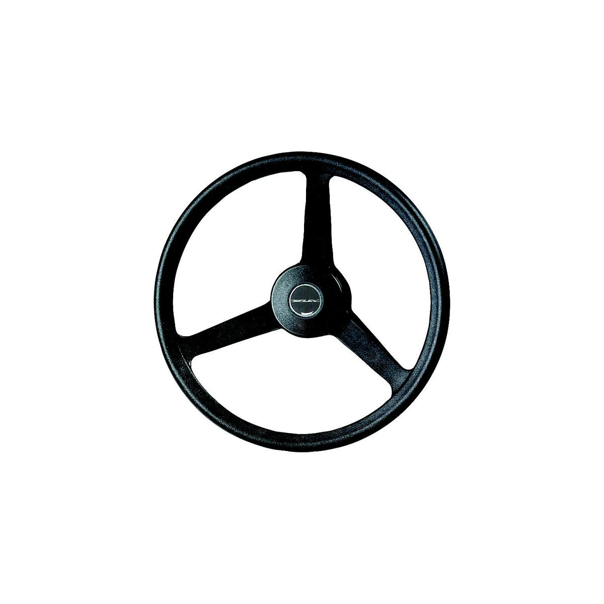 Black 3-Spoke Steering Wheel -Modern Boat Sales & Service