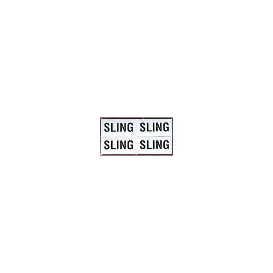 Set of 4 "Sling" Labels -Modern Boat Sales & Service