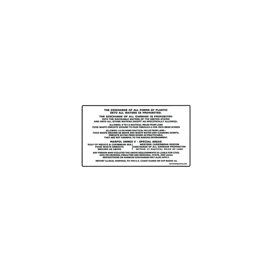 Pollution Prevention Label -Modern Boat Sales & Service