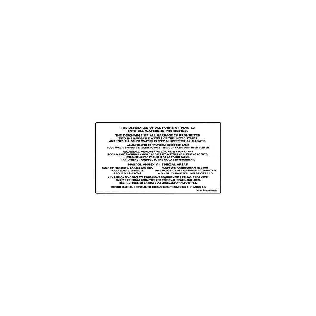Pollution Prevention Label -Modern Boat Sales & Service