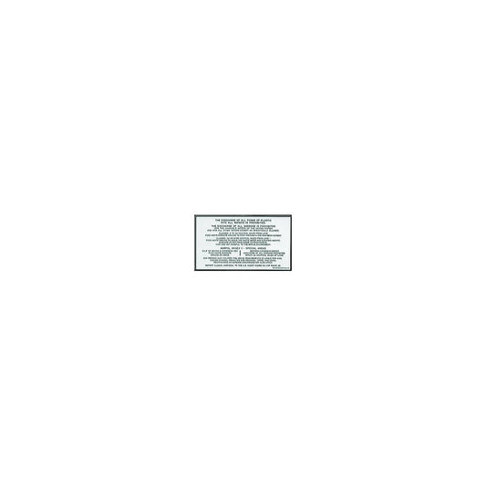 Anti-Dumping Plaque -Modern Boat Sales & Service