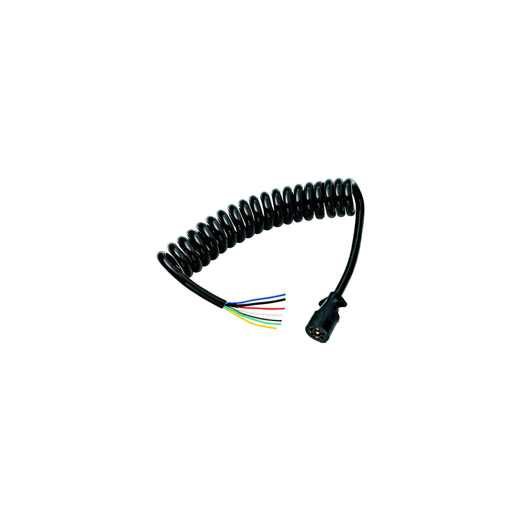 Bargman 54006044 Coiled 7-Way Molded Trailer Connector, 8' -Modern Boat Sales & Service