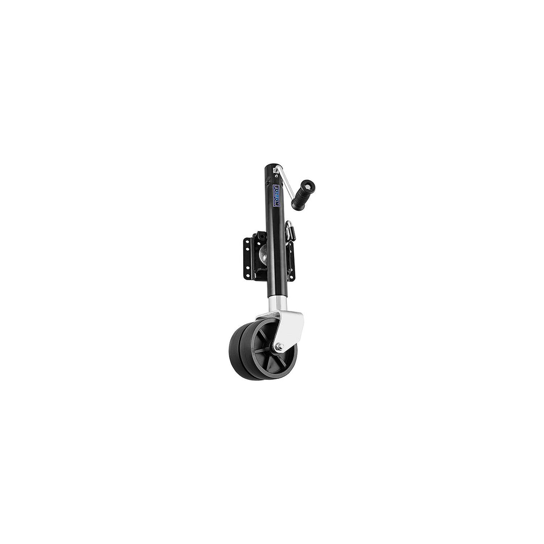 Fulton XPD15L0126 1,500 lb Max Load Heavy Duty Dual Wheel Bolt On Swivel Jack, Glossy Black -Modern Boat Sales & Service