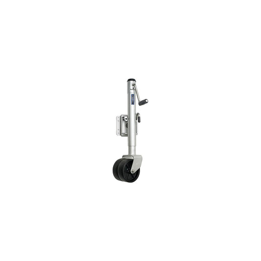 Fulton XPD15L0101 1,500 lb Max Load Heavy Duty Dual Wheel Bolt On Swivel Jack, Z-Max 600 Silver -Modern Boat Sales & Service