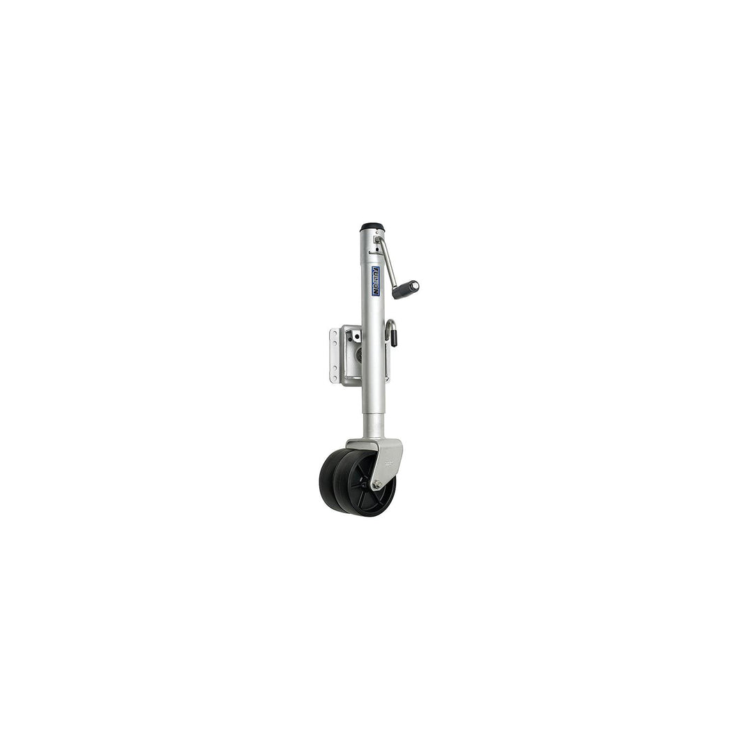 Fulton XPD15L0101 1,500 lb Max Load Heavy Duty Dual Wheel Bolt On Swivel Jack, Z-Max 600 Silver -Modern Boat Sales & Service
