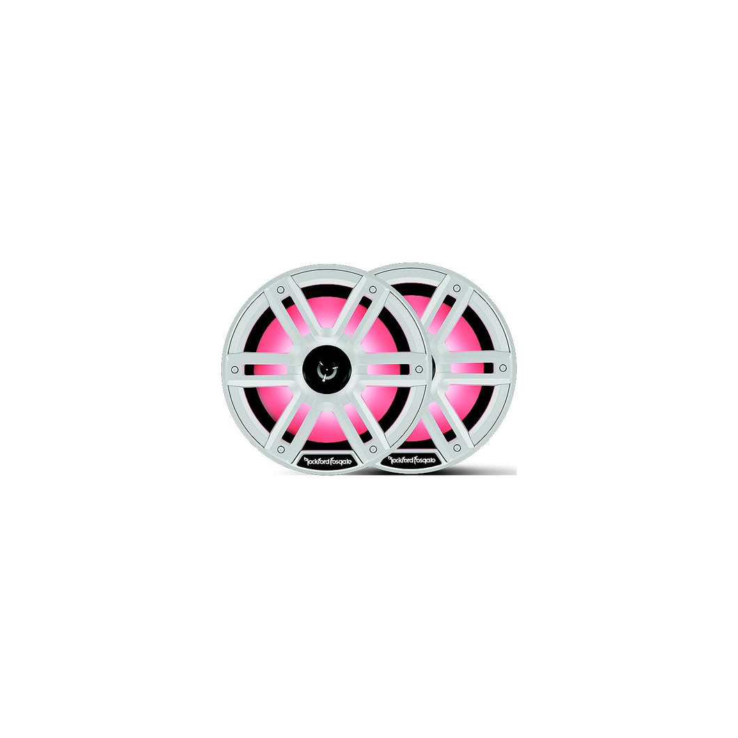 Rockford Fosgate M28H Color Optixâ„¢ Marine 2-Way Horn Speakers, White / Stainless -Modern Boat Sales & Service
