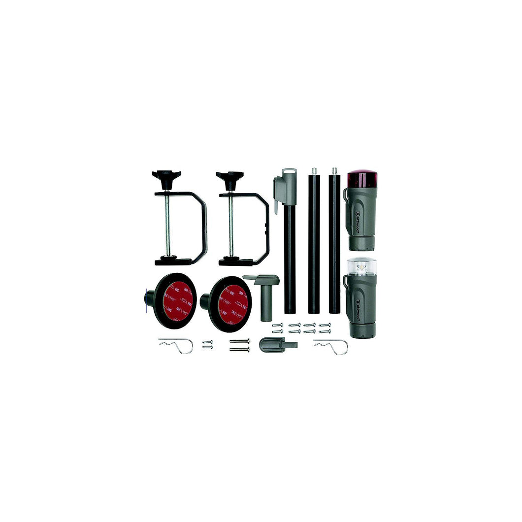 Attwood 141967 All-Craft Battery Operated LED Portable Nav Light Kit w/Threaded Pole, Marine Gray -Modern Boat Sales & Service