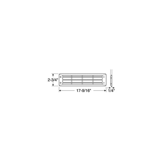 Attwood Louvered Vent Flush Mount-Black -Modern Boat Sales & Service