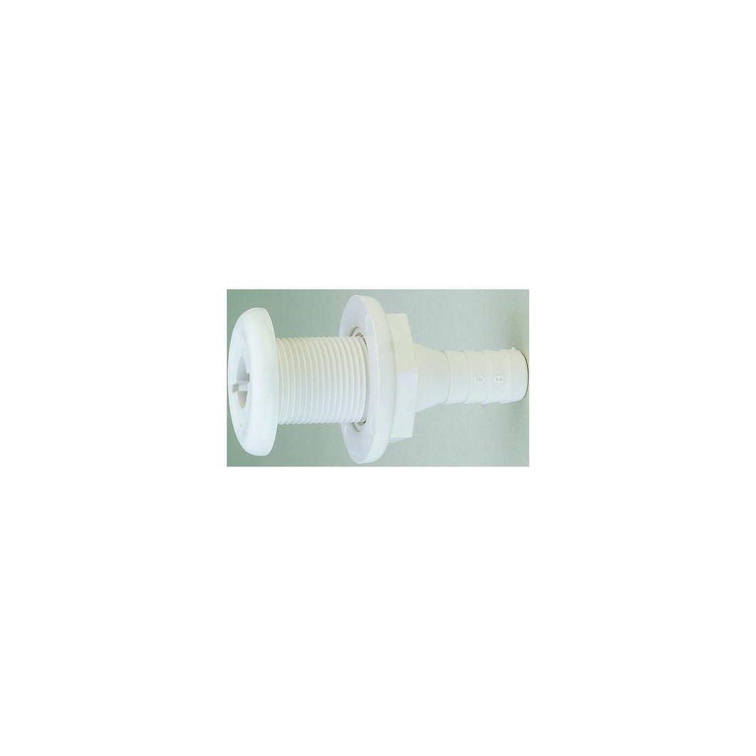 Attwood Thru Hull Connector For Hose, White - 5/8