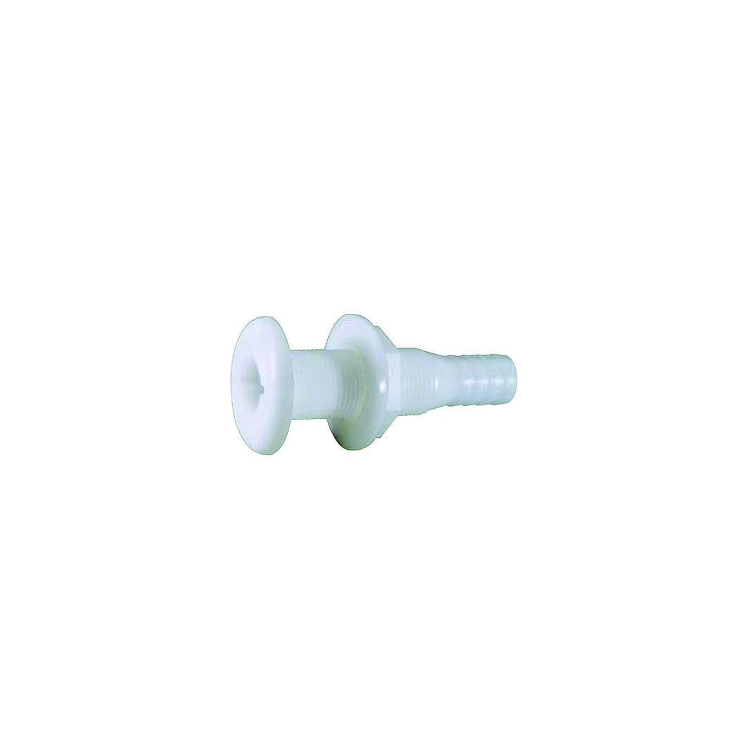 Attwood Thru Hull Connector For Hose, White - 3/4