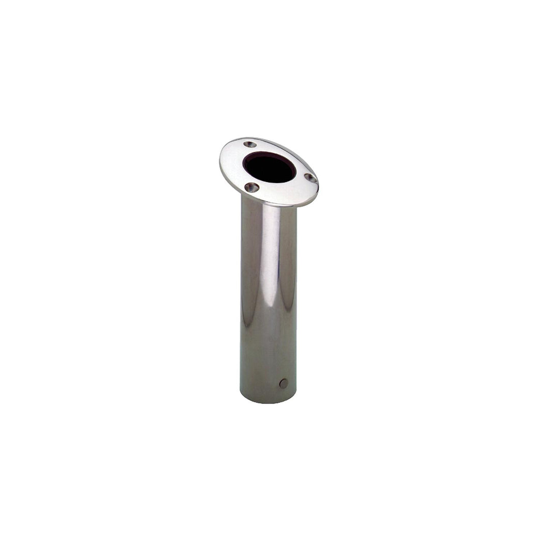 Attwood Rod Holder Flush Mount Stainless Steel 15 Degree Black Open End -Modern Boat Sales & Service