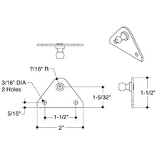 Attwood Flat Gas Spring Mounting Bracket Ball Pem Forward 2 Holes Stainless Steel Default Title -Modern Boat Sales & Service