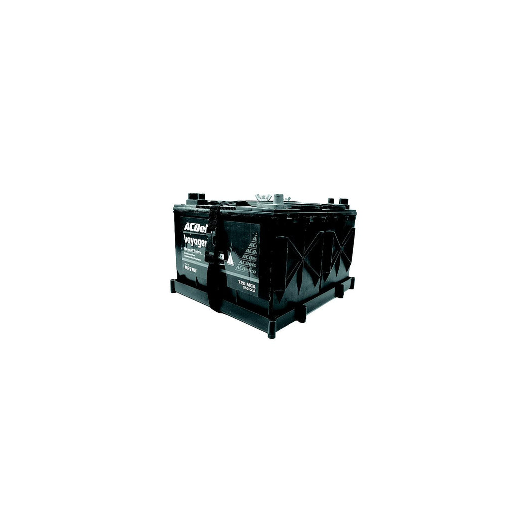 T-H Marine Dual Battery Holder Tray With Plastic Buckle For Two Series 27 Deep Cycle Batteries -Modern Boat Sales & Service