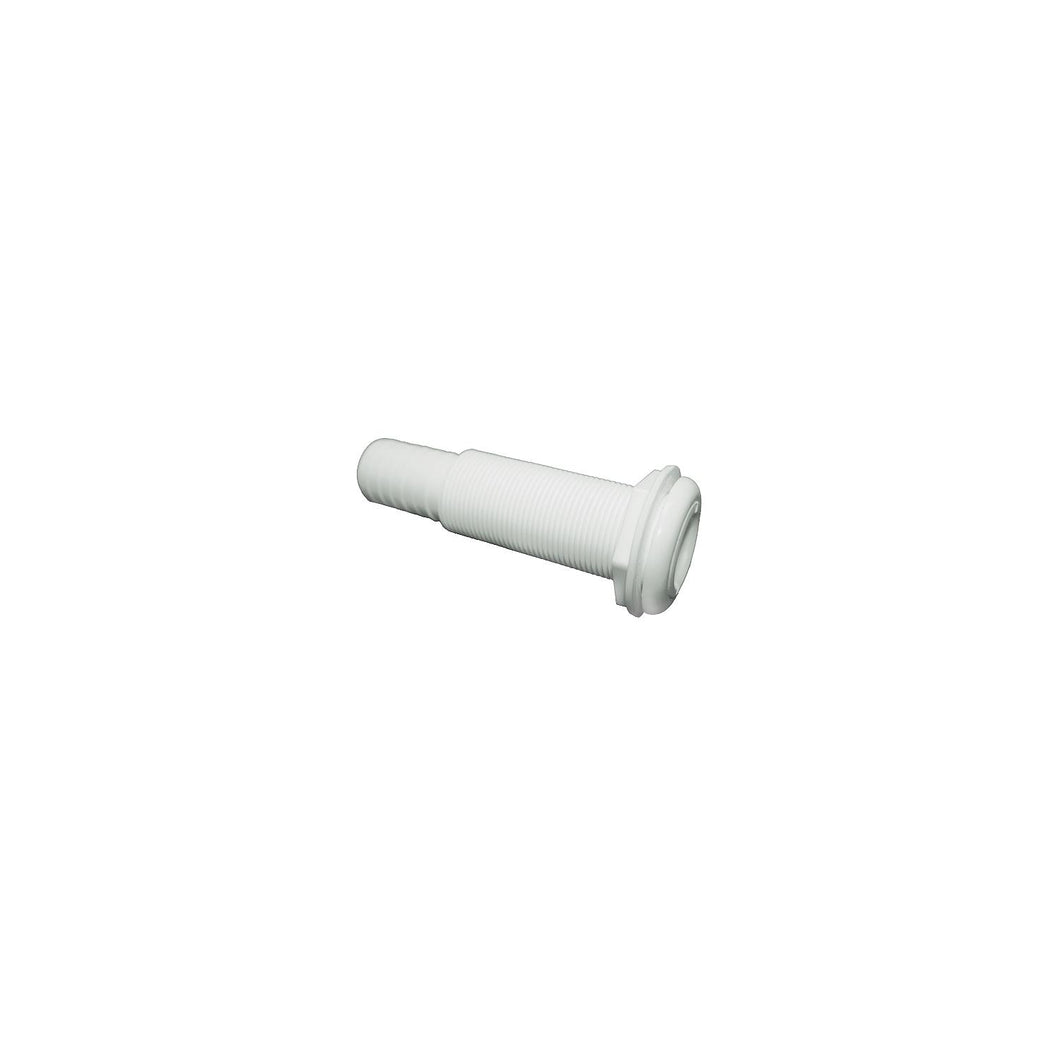 T-H Marine Straight Extra Long Thru-Hull Fitting For Hose, White Default Title -Modern Boat Sales & Service
