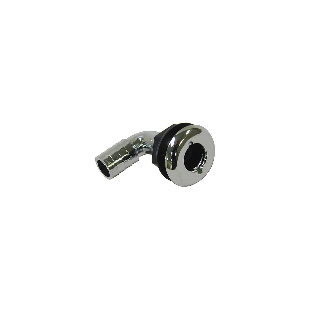 T-H Marine Brite Plate Chrome Plated 90 Degree Thru Hull For Hose -Modern Boat Sales & Service