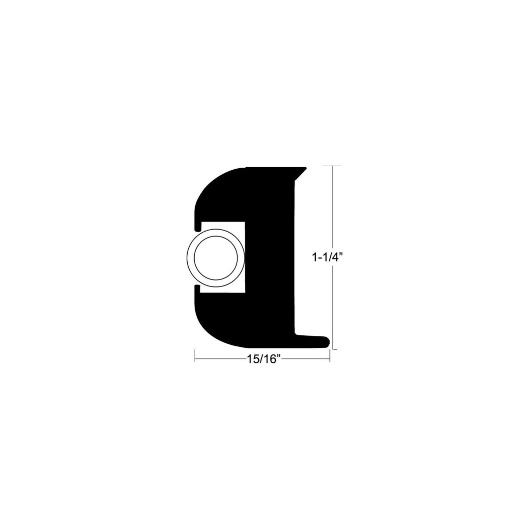 Flex Vinyl Rub Rail Kit 50' Black & White -Modern Boat Sales & Service