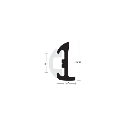 Black Semi-Rigid Rubrail w/Inser -Modern Boat Sales & Service
