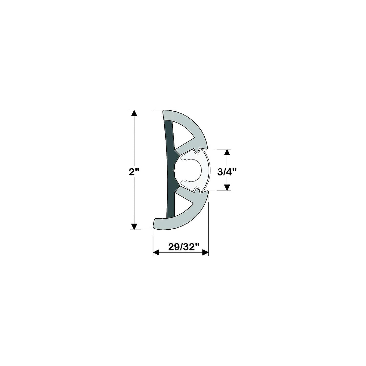 Taco V119990BBK802 Suproflex Rub Rail Kit, Medium, 80', Black/Chrome -Modern Boat Sales & Service
