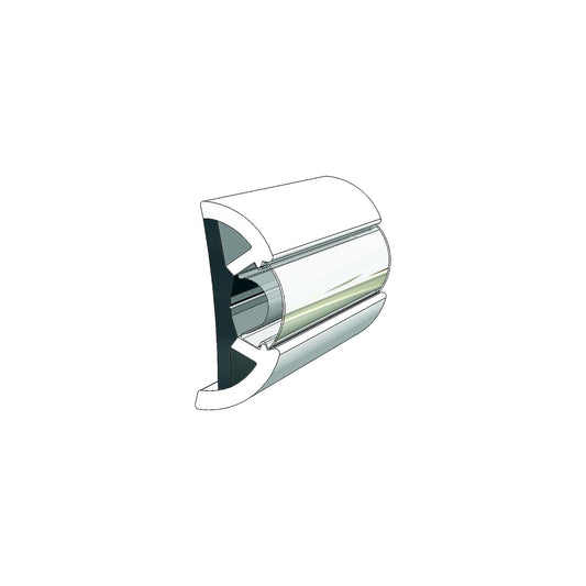 Taco V119960WCM602 Suproflex Rub Rail Kit, Small, 60', White/Chrome -Modern Boat Sales & Service