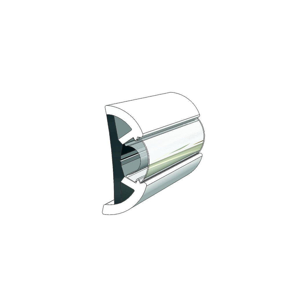 Taco V119990WCM802 Suproflex Rub Rail Kit, Medium, 80', White/Chrome Default Title -Modern Boat Sales & Service