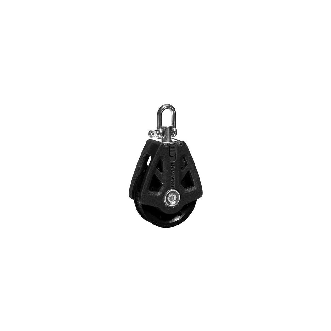 Lewmar 50MM Synchro Block, Single Black, 1/4