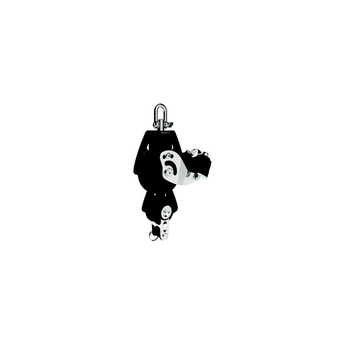 Lewmar 50MM Fiddle Block W/Cam & Becket, Black, 1/4" - 3/8" Line -Modern Boat Sales & Service