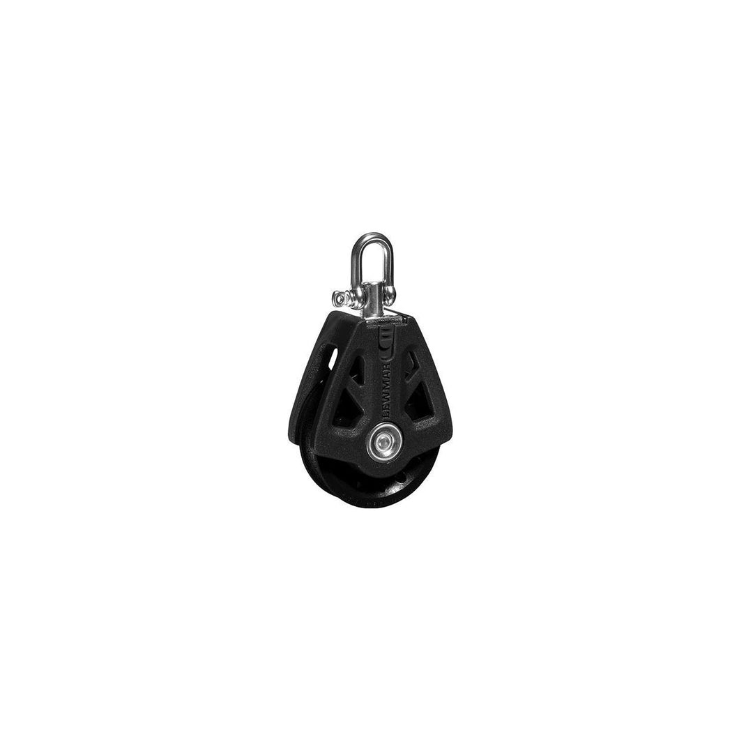 Lewmar 60MM Synchro Block, Single Black, 5/16