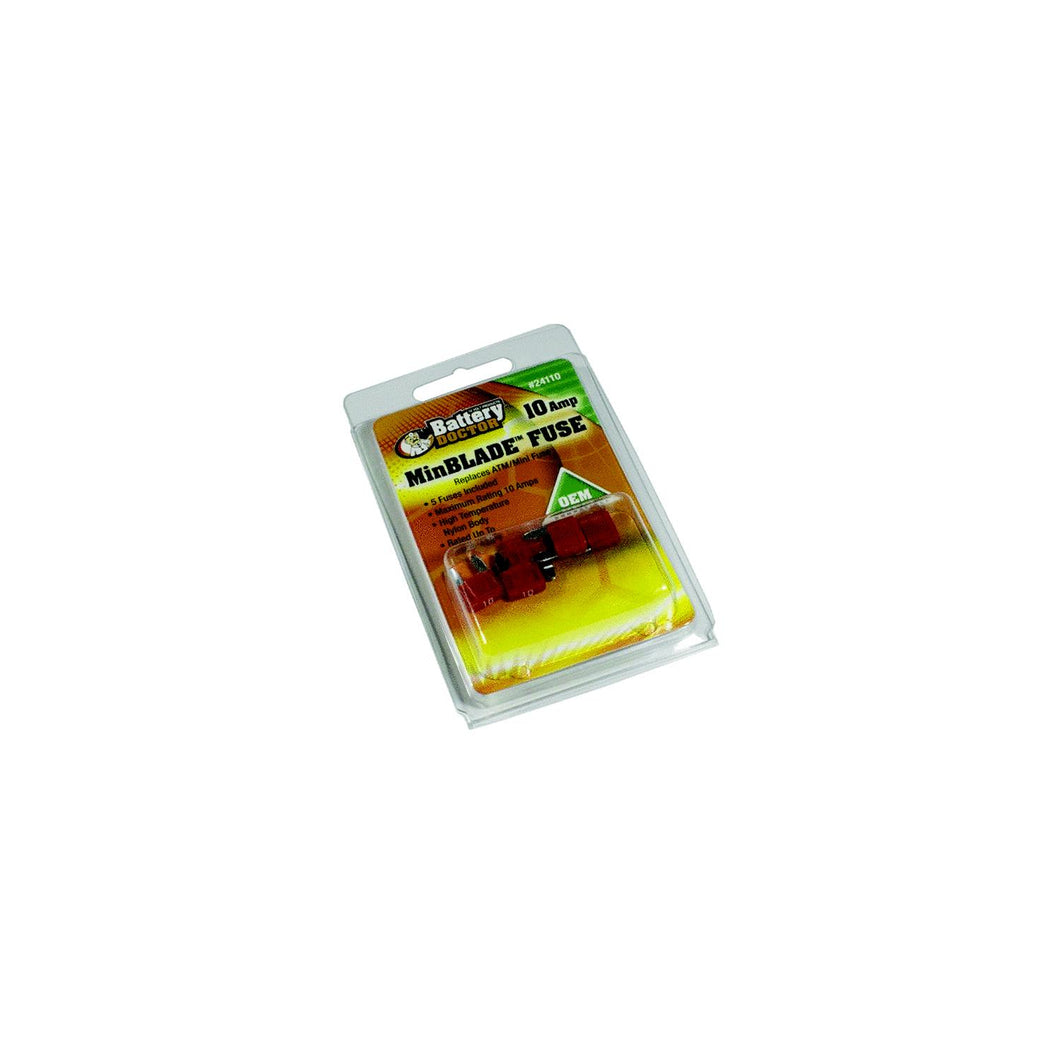 Battery Doctor Minbladeâ„¢ Fuses, 10A, 5/Pk Default Title -Modern Boat Sales & Service