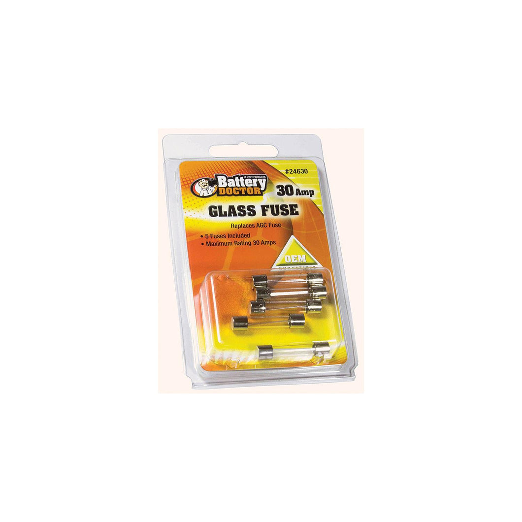 Battery Doctor AGC Glass Fuse, 30A, 5/Pk Default Title -Modern Boat Sales & Service