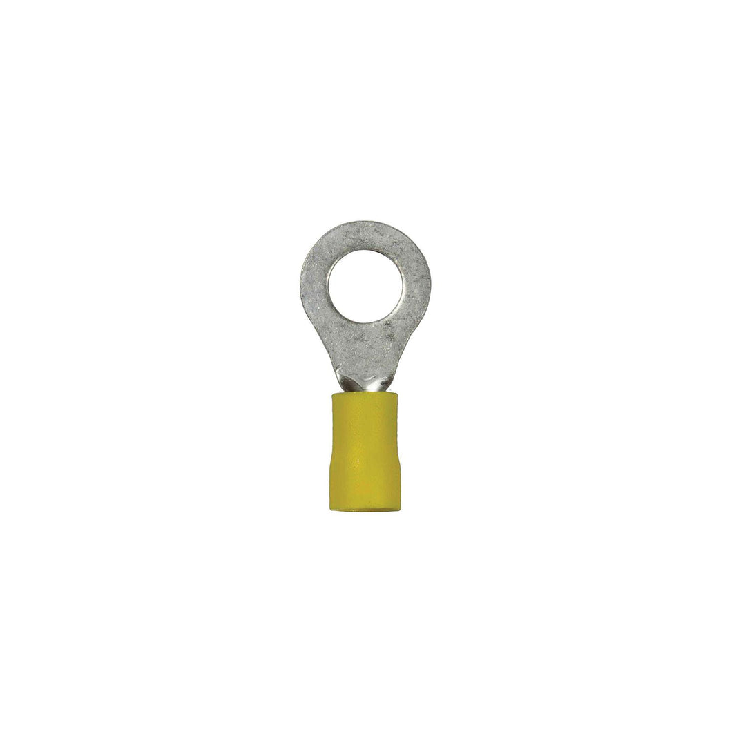 Battery Doctor Yellow Vinyl Insulated Ring Terminal, 10-12 AWG, 25/Pk. -Modern Boat Sales & Service