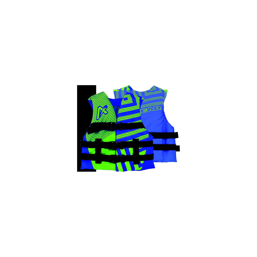 Airhead 3008103ABLLG Child/Youth Trend Vest, Youth, Green/Blue -Modern Boat Sales & Service
