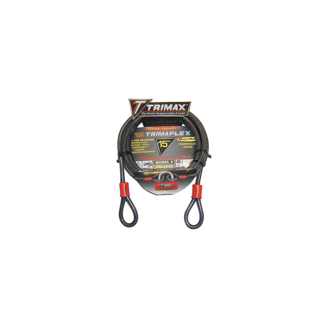 Trimax TDL815 Dual Loop Quadra Braid Trimaflex Cable, 8' L x 15mm -Modern Boat Sales & Service