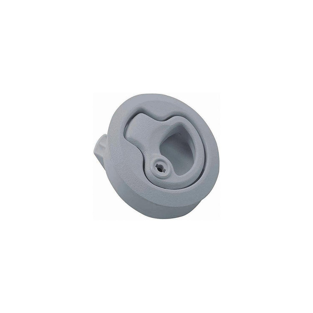 Teak Isle Flush Slam Latch, Locking, White -Modern Boat Sales & Service