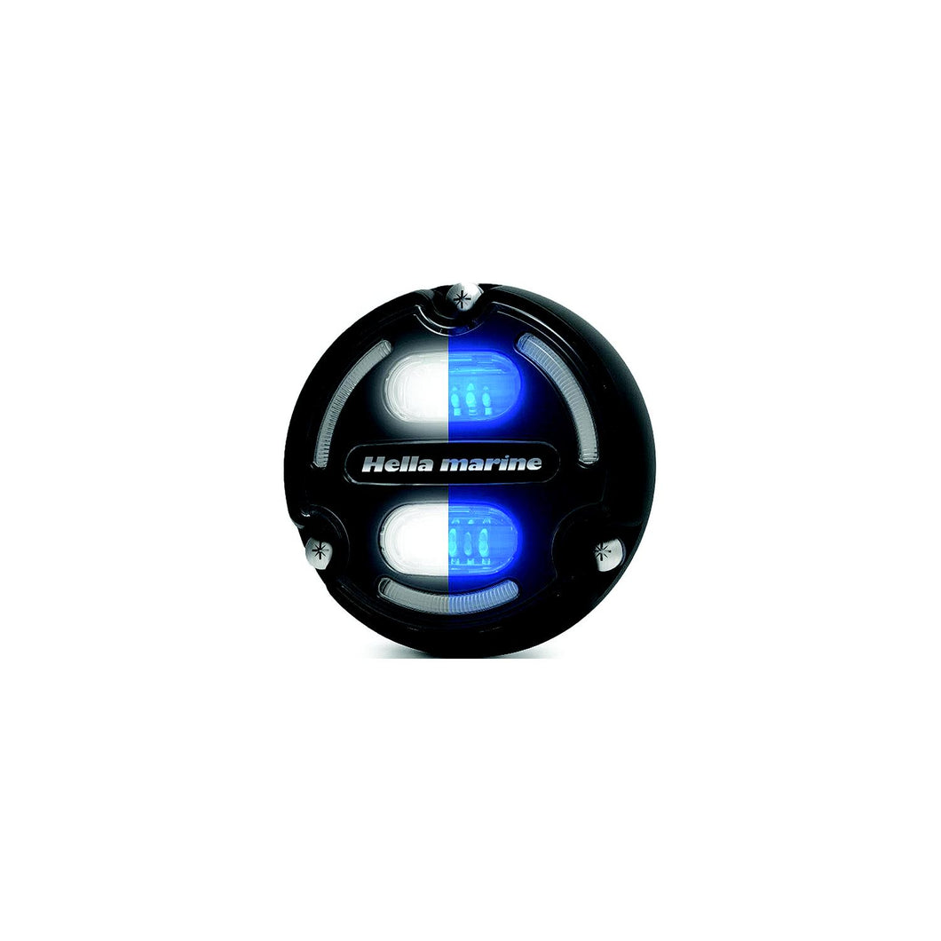 Hella 016147001 Apelo A2 Underwater Light, Aluminum Housing, Charcoal Lens, White/Blue LEDs -Modern Boat Sales & Service