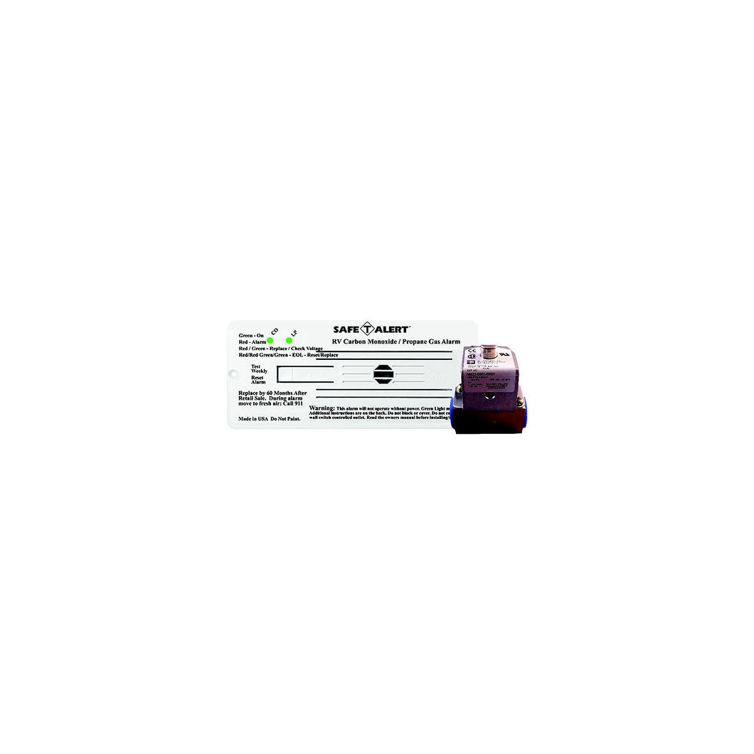 MTI Industries 35742RWTKIT 12V 35 Series Safe-T-Alert Flush Mount RV Dual Carbon Monoxide/Propane Alarm w/Trim Ring & Solenoid, White -Modern Boat Sales & Service