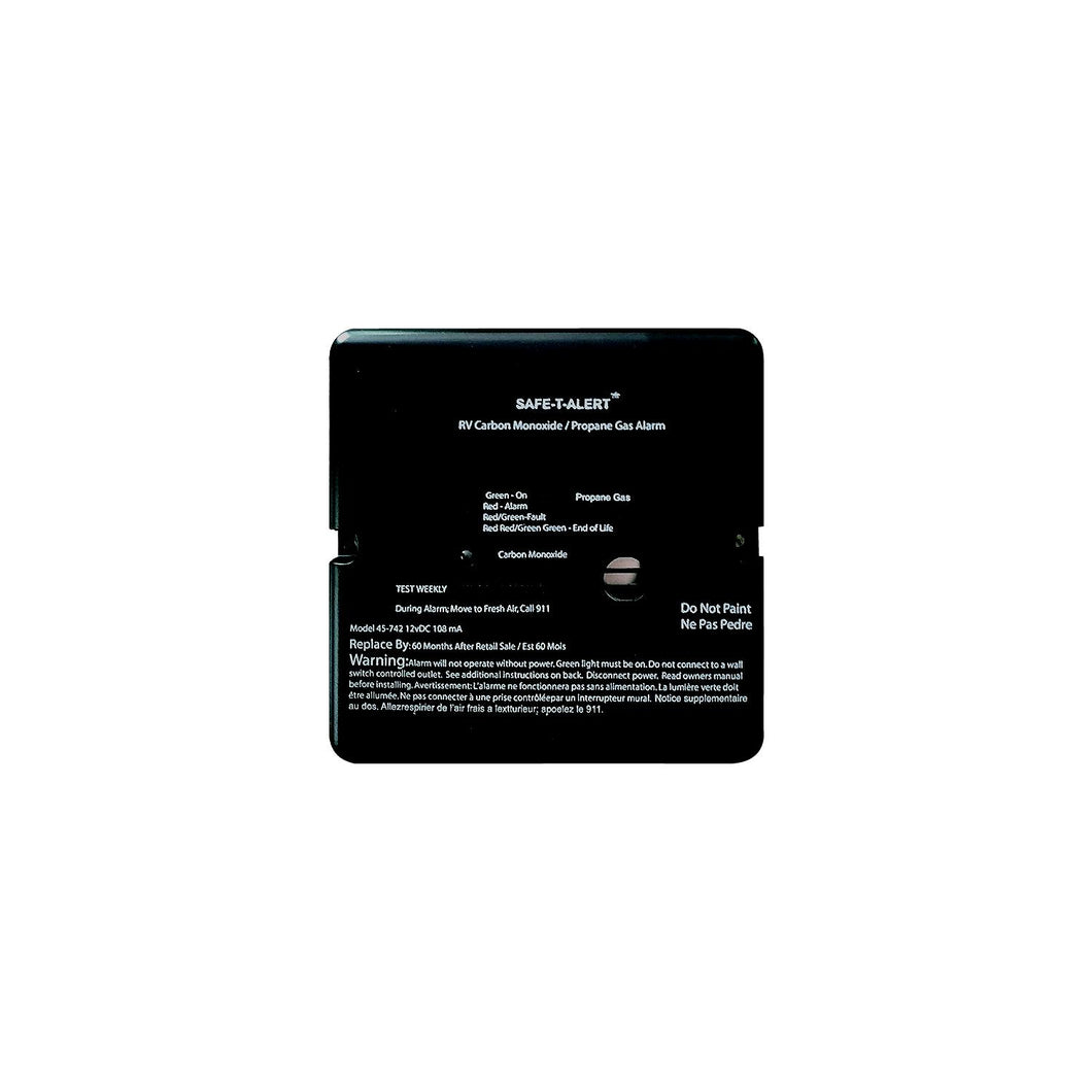 Safe t Alert 45 Series - Dual Carbon Monoxide / Propane Alarm, Black -Modern Boat Sales & Service