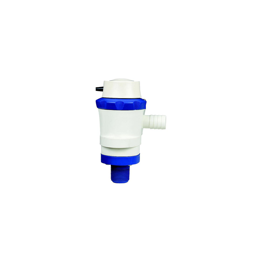 Shurflo 357-106-10 Anti-Airlock 12V 1100 GPH White & Blue Piranha Ballast Pump -Modern Boat Sales & Service