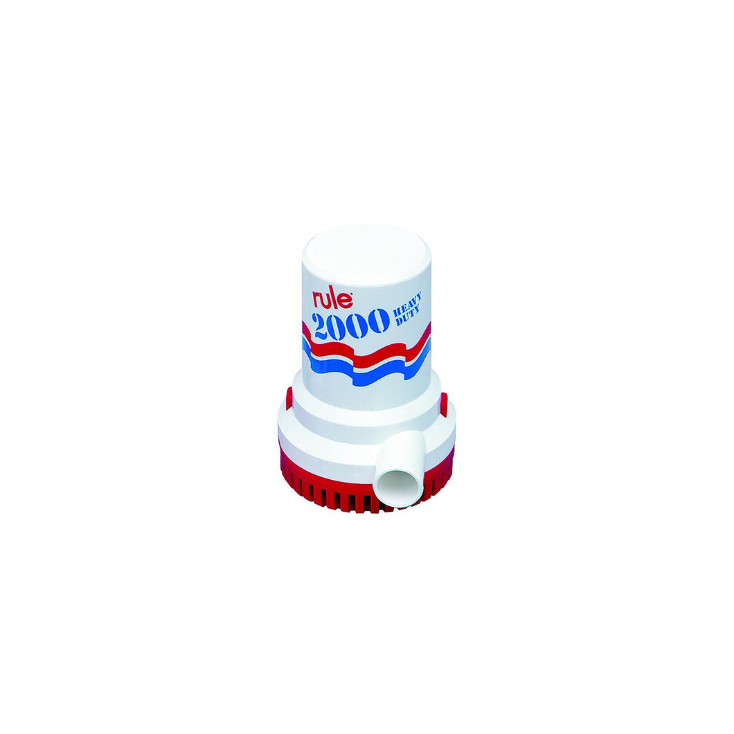 Rule 2000GPH High Capacity Bilge Pump UL Listed With 6' Leads, 12V Default Title -Modern Boat Sales & Service